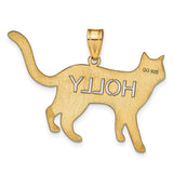 Gold Plated Cat Charm Pendant in Real 925 Sterling SIlver