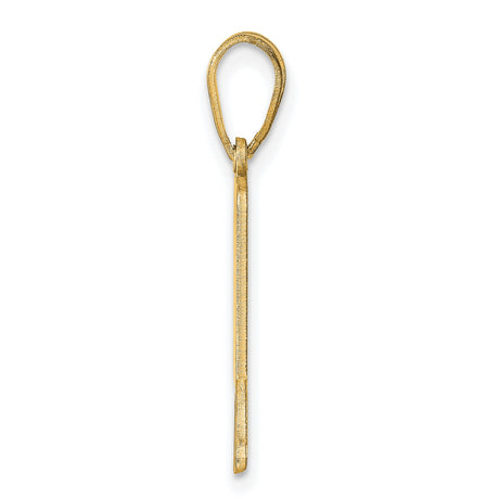 Polished Alaska State Shaped Charm Pendant in Real 14k Yellow Gold