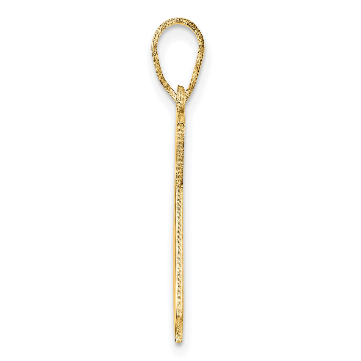 Polished California State Shaped Charm Pendant in Real 14k Yellow Gold