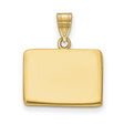 Polished Colorado State Shaped Charm Pendant in Real 14k Yellow Gold