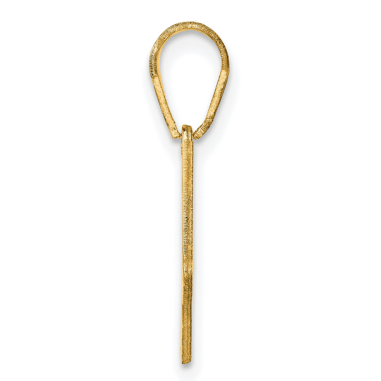 Polished Connecticut State Shaped Charm Pendant in Real 14k Yellow Gold