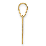 Polished Connecticut State Shaped Charm Pendant in Real 14k Yellow Gold