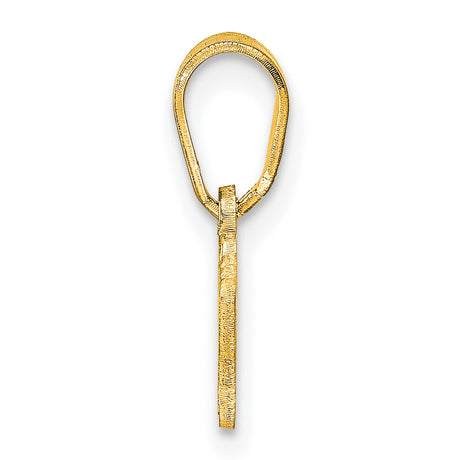 Polished Hawaii State Shaped Charm Pendant in Real 14k Yellow Gold