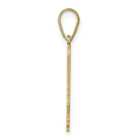 14k Yellow Gold Illinois State Pendant with Polished Finish, Unisex Regional Keepsake Charm