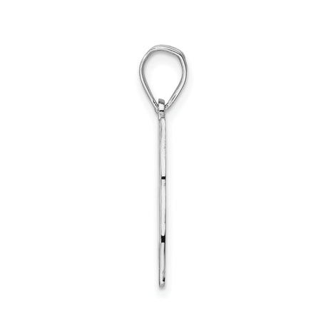 Polished Florida State Shaped Charm Pendant in Real 925 Sterling Silver