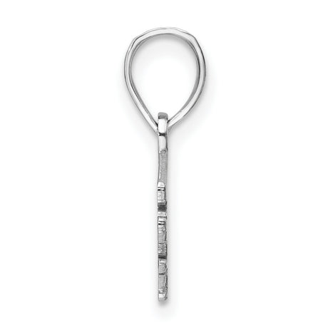 14k White Gold North Carolina State Outline Pendant, Polished Minimalist Charm for Women or Unisex Wear