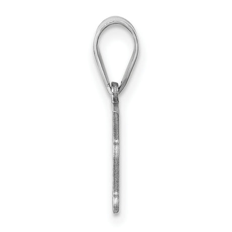 North Dakota State Charm Pendant in Real 14k White Gold
