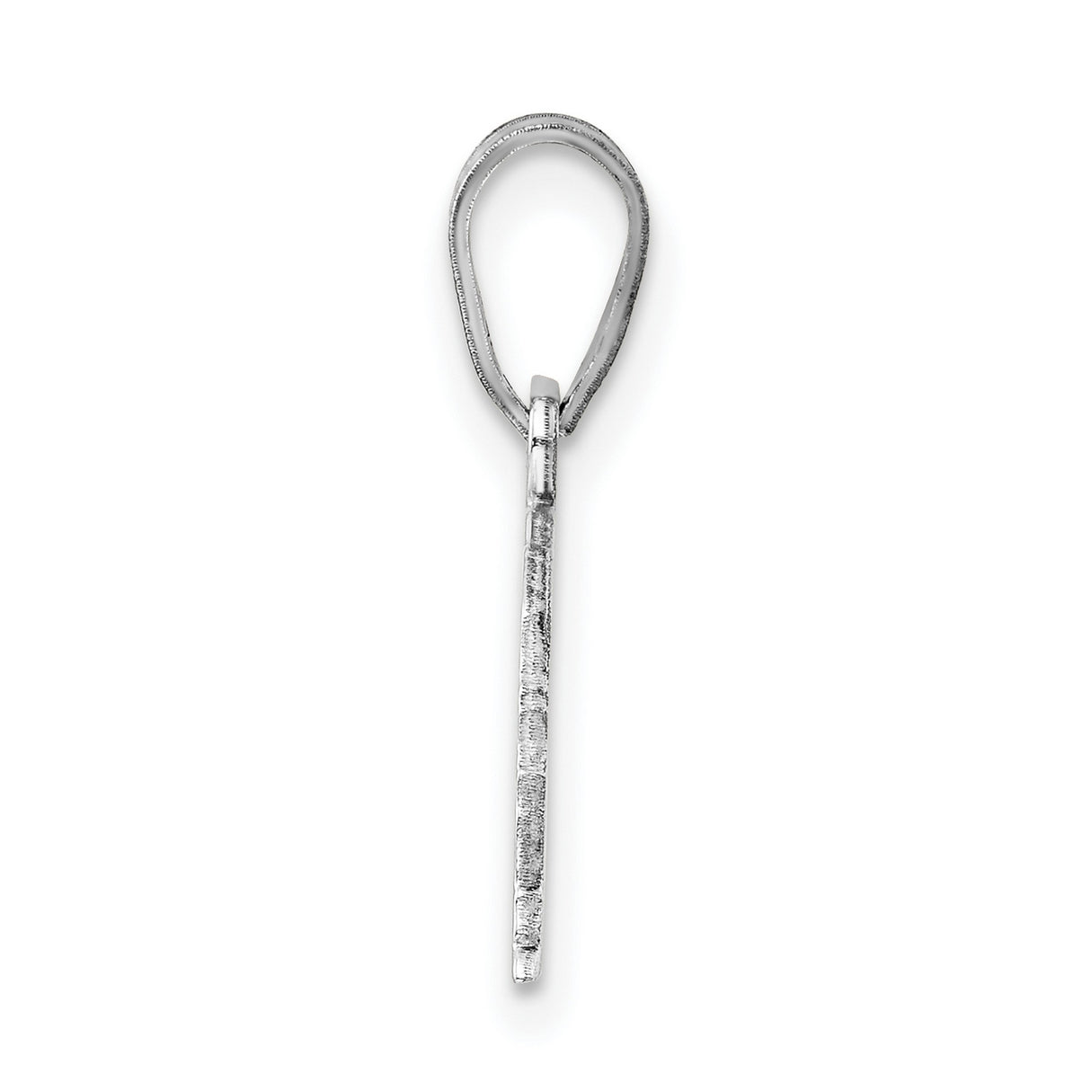 Nebraska State Charm Pendant in Real 14k White Gold