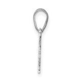 Nebraska State Charm Pendant in Real 14k White Gold