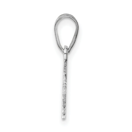 Nebraska State Charm Pendant in Real 14k White Gold