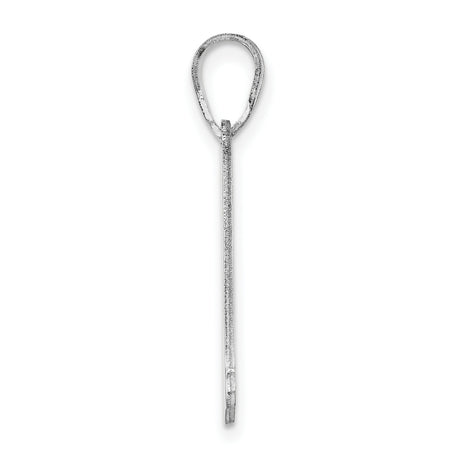 New Hampshire State Charm Pendant in Real 14k White Gold