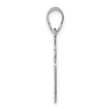 New Jersey State Charm Pendant in Real 14k White Gold