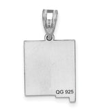 Sterling Silver New Mexico State Outline Pendant, Minimalist Travel Charm Jewelry