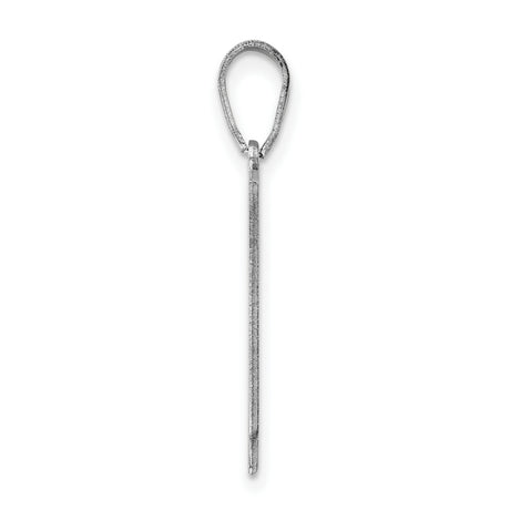 Nevada State Charm Pendant in Real 14k White Gold