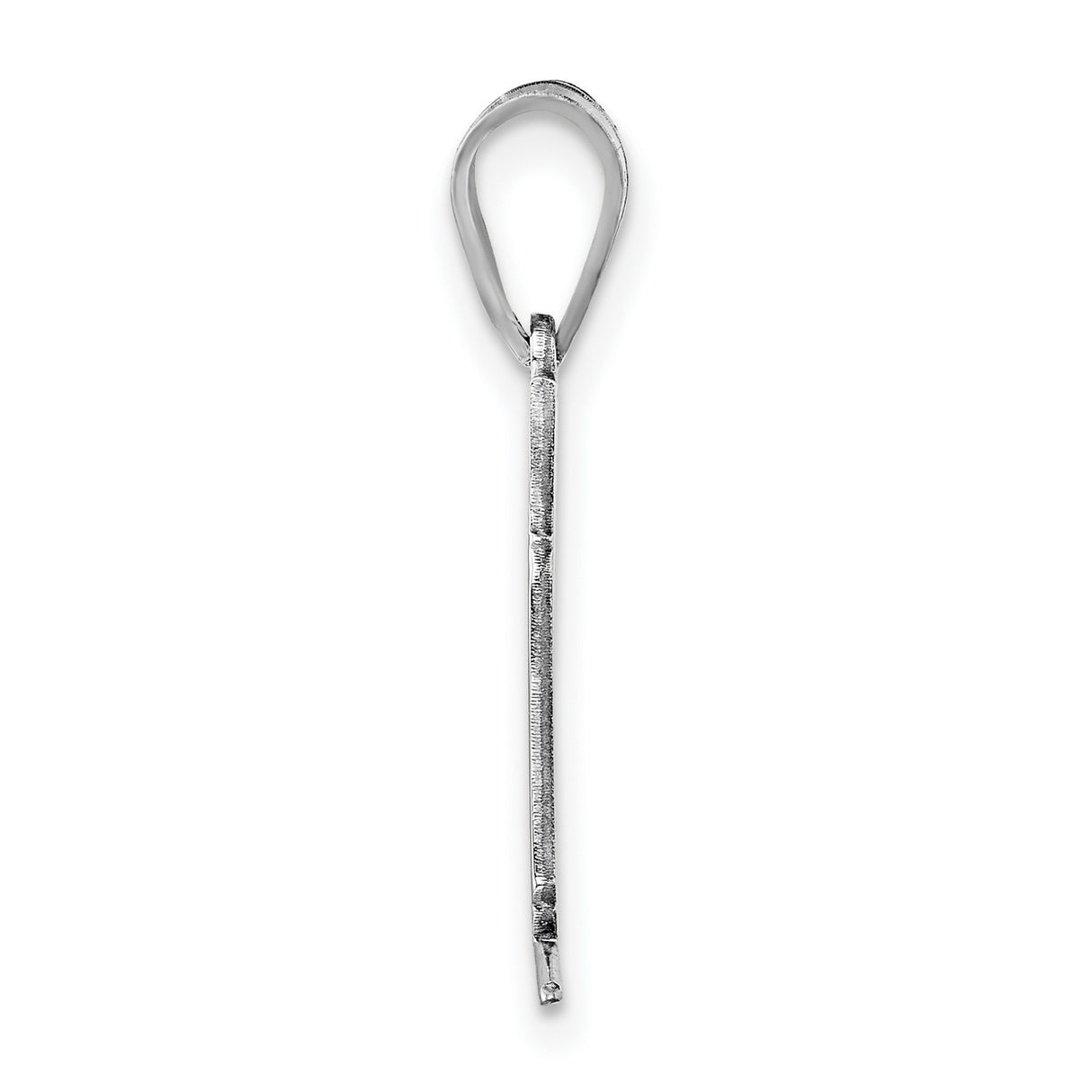 14k White Gold New York Outline Pendant, Minimalist State Map Charm, Unisex Travel Keepsake