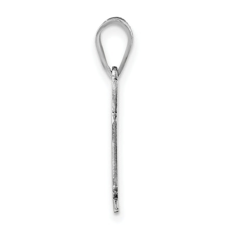 14k White Gold New York Outline Pendant, Minimalist State Map Charm, Unisex Travel Keepsake