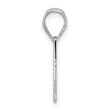 Ohio State Charm Pendant in Real 14k White Gold