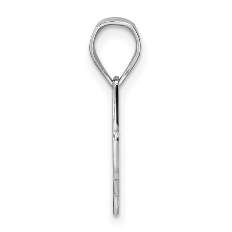 Ohio State Charm Pendant in Real 14k White Gold