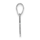 Oregon State Charm Pendant in Real 14k White Gold