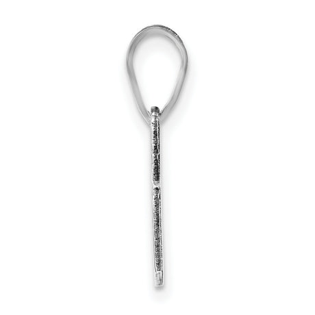 Oregon State Charm Pendant in Real 14k White Gold