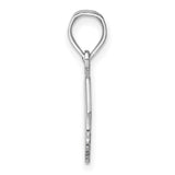 South Carolina State Charm Pendant in Real 14k White Gold