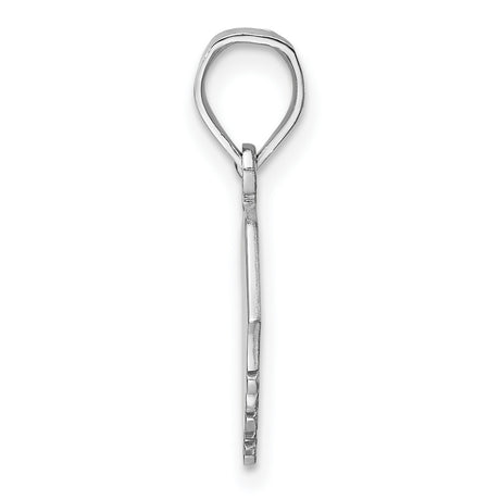 South Carolina State Charm Pendant in Real 14k White Gold