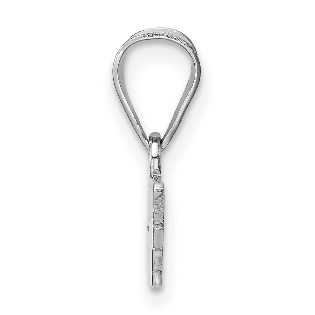 Tennessee State Charm Pendant in Real 14k White Gold