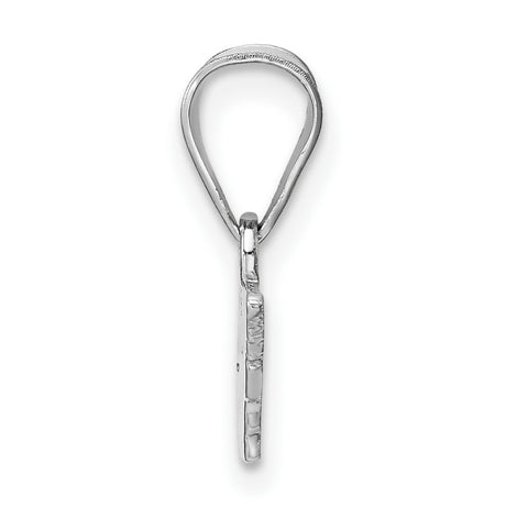 Tennessee State Charm Pendant in Real 14k White Gold