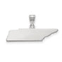 Tennessee State Charm Pendant in Real 14k White Gold