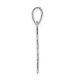 Texas State Charm Pendant in Real 14k White Gold