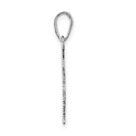 Texas State Charm Pendant in Real 14k White Gold