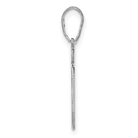 Utah State Charm Pendant in Real 14k White Gold