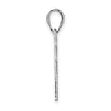 Vermont State Charm Pendant in Real 14k White Gold