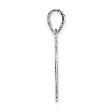 Vermont State Charm Pendant in Real 14k White Gold