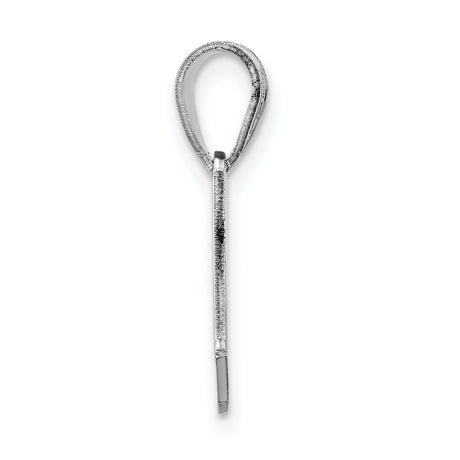 Washington State Charm Pendant in Real 14k White Gold