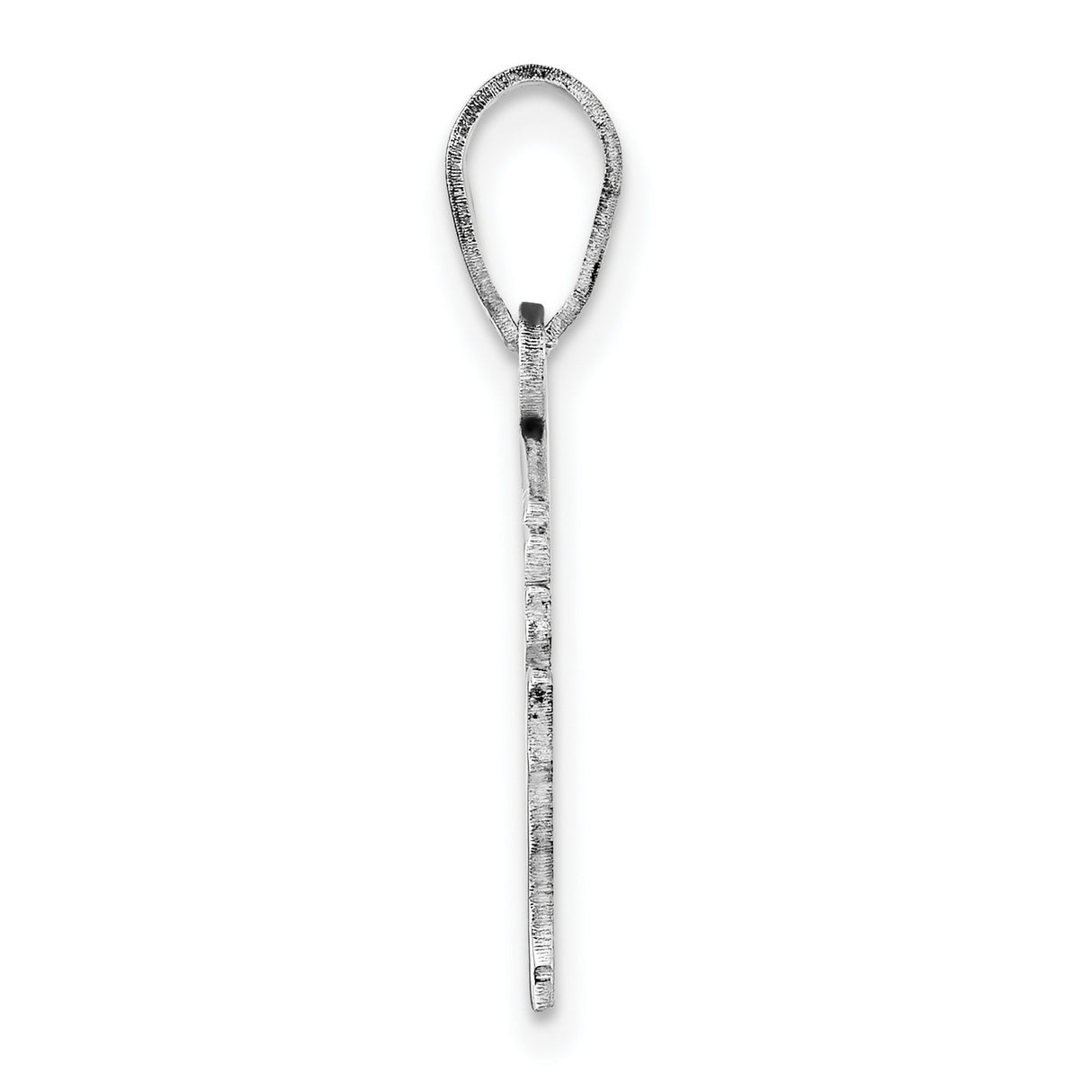 Wisconsin State Charm Pendant in Real 14k White Gold
