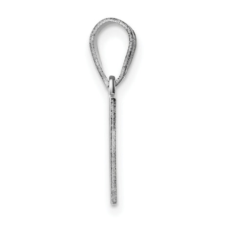 Wyoming State Charm Pendant in Real 14k White Gold