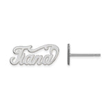 14k White Gold Name Stud Earrings, Personalized Script Design for Women, Custom Engagement Jewelry