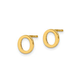 Sterling Silver Open Circle Stud Earrings, Minimalist Round Geometric Design for Women