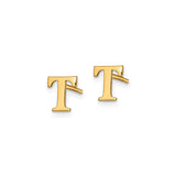 Sterling Silver Cufflinks, Capital Letter T Design, Polished Monogram Formal Accessories for Men