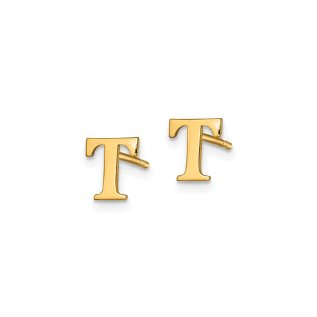 Sterling Silver Cufflinks, Capital Letter T Design, Polished Monogram Formal Accessories for Men