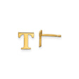 Sterling Silver Cufflinks, Capital Letter T Design, Polished Monogram Formal Accessories for Men
