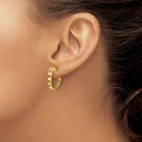 Sterling Silver Hoop Earrings with Letter K Cutouts, Bold Modern Alphabet Design