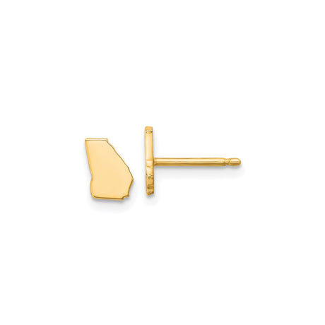 Sterling Silver Georgia State Outline Stud Earrings, Minimalist Map Design for Women