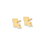 Sterling Silver Stud Earrings, Louisiana State Outline, Minimalist Southern Jewelry