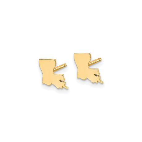 Sterling Silver Stud Earrings, Louisiana State Outline, Minimalist Southern Jewelry