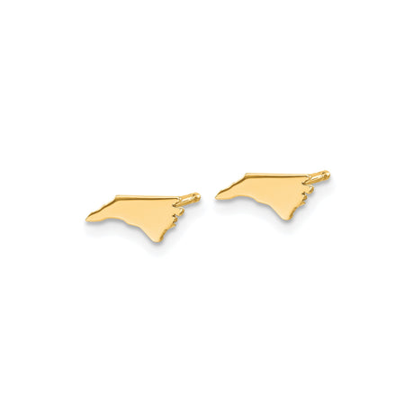 Sterling Silver North Carolina State Stud Earrings, Map Outline Design, Southern Style Jewelry