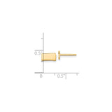 14k Yellow Gold Kansas Shaped Cufflinks, Polished Rectangle State Outline Design