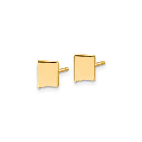 Sterling Silver New Mexico Map Stud Earrings, Minimalist State Pride Jewelry