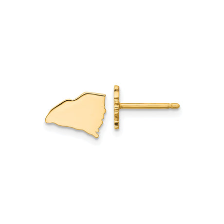 Sterling Silver New York State Outline Stud Earrings, Minimalist Travel-Inspired Jewelry